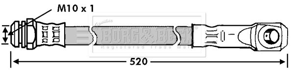 BORG & BECK Bremžu šļūtene BBH7106